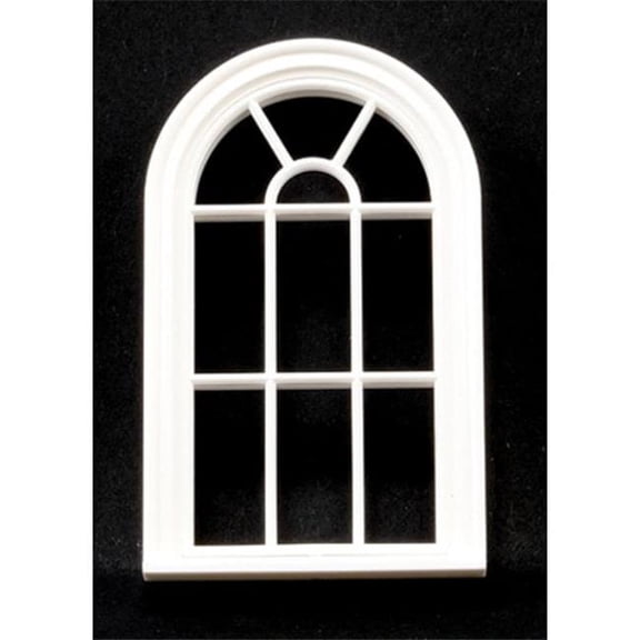 Handley House JML13 1-24th Scale Victorian Round Top Window for Dollhouse Miniature - 10 Pane