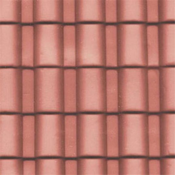 Handley House MBSRT12 14 x 24 in. Pattern Sheet Spanish Roof for Dollhouse Miniature