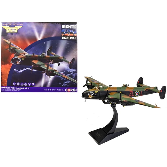 Handley Page Halifax MkV Bomber Aircraft Royal Canadian Air Force "The Aviation Archive" Series 1/72 Diecast Model by Corgi