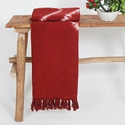 HandloomBazzar Hand Block Printed Mud Cloth Bed Throw Blanket - 100% Cotton Boho Sofa Couch Cover, Ethnic Tribal Design, Decorative Blanket for Living Room Bedroom 50x70 Inch, Pattern 6