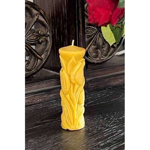 Handmade 100% Pure Beeswax Candles Tulips With Cotton Wick