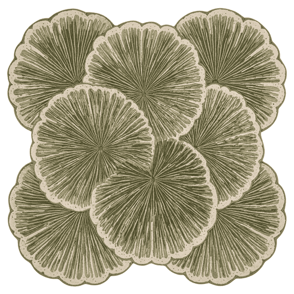 Handmade 100% Wool Area Rug – Modern Green Floral Abstract Design, Soft Premium Handcrafted Statement Rug for Living Room, Bedroom & Stylish Home Décor