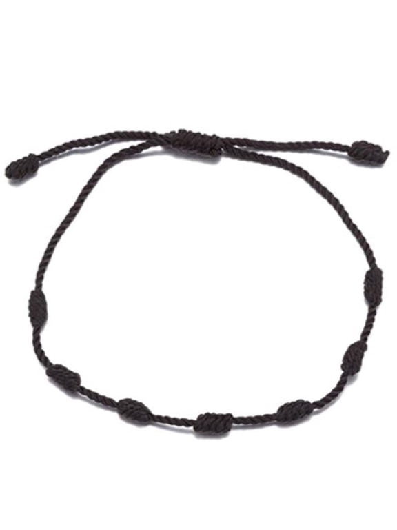 Handmade 12-Piece Evil Eye Bracelet Set - Adjustable 7-Knot Evil Eye Woven String Bracelets