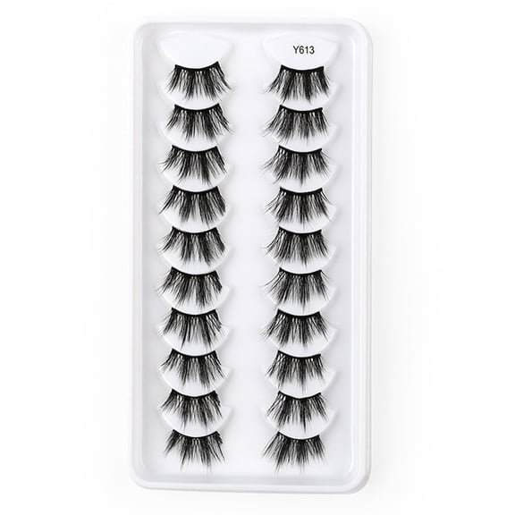 Handmade 3D Natural False Eyelashes Soft Half Lash Pairs For Eye Makeup Corner Wispy Hair Effect
