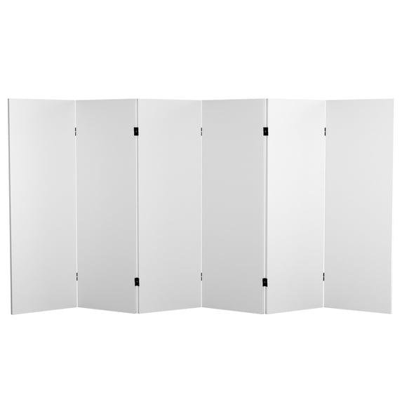 Red Lantern 4 ft. Short Do It Yourself Canvas Folding Screen - 6 Panel