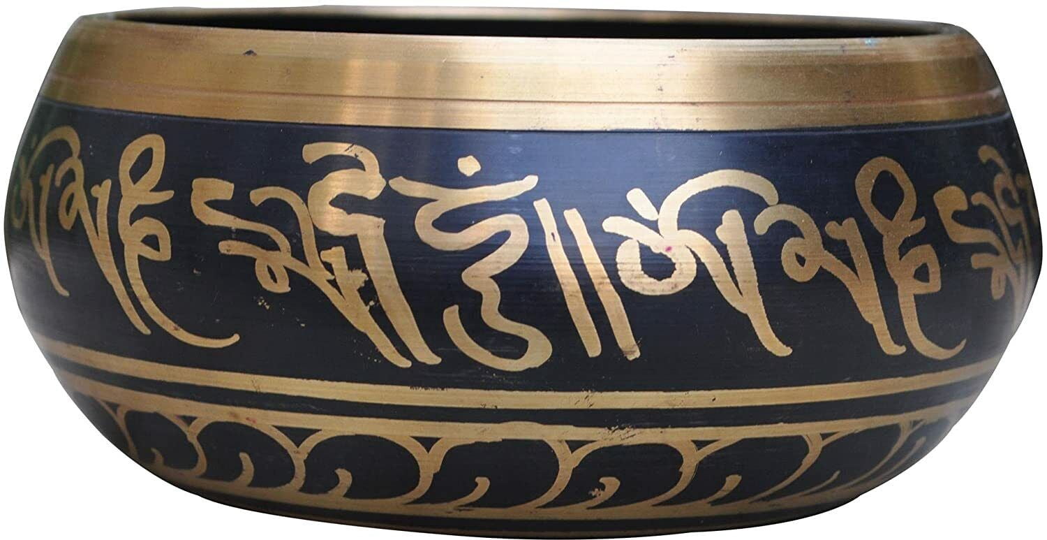 Handmade 5.5 in Colored Tibetan Singing Bowls Buddha of Compassion om ...