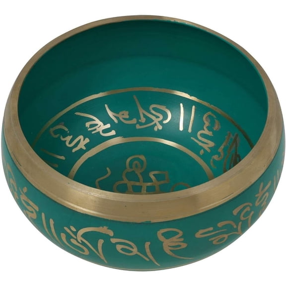 Handmade 5.5 in Colored Tibetan Singing Bowls Buddha of Compassion om Mani Padme