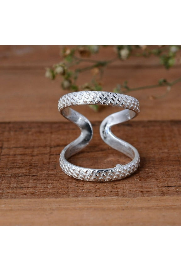 Handmade 925 Sterling Silver Thumb Ring for Arthritis Relief – Adjustable Designer Splint Ring for Women