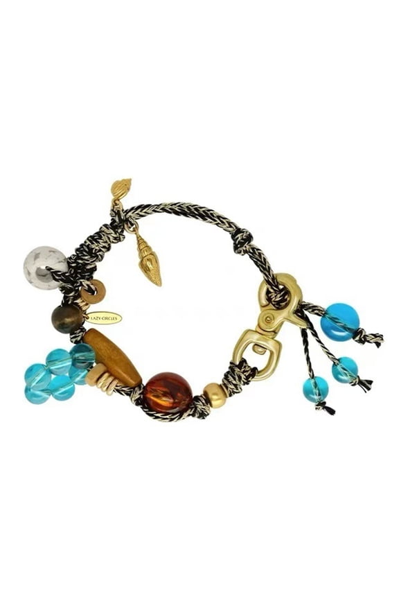 Handmade Adjustable Beaded Keychain Bracelet Beads Braided Bangle Accessory