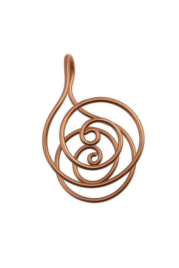 Handmade Adjustable Copper Palm Energy Ring for Meditation, Chakra Balancing & Crystal Work