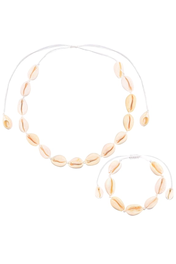 Handmade Adjustable Natural Shell Bracelets Summer Boho Hawaii Braided Rope Beach Conch Seashell Choker Collars for Women Lady Jewelry Gift