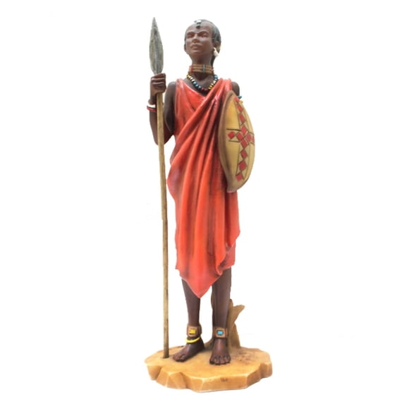 Handmade Alabaster Masai Warrior Figurine