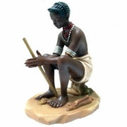Handmade Alabaster Mursi Fire-starter Figurine