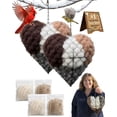 thumbnail image 1 of Handmade Alpaca Fiber Bird Nesting Heart for Outdoor Garden, Refillable Alpaca Birds Nesting Material Holder decorative with 1 Heart Shape Hummingbird Nesting and 2 Bags of Nest Materials(2PCS), 1 of 8