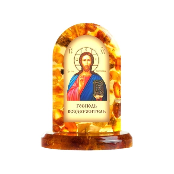 USA KIZIMA Handmade Icon Lord Almighty Baltic Amber