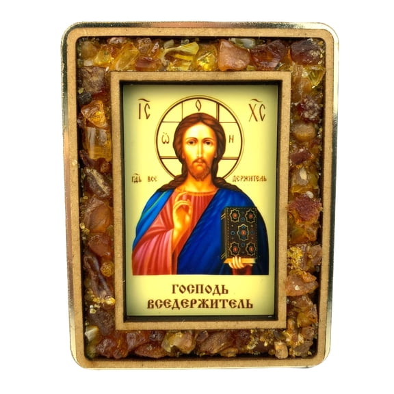 Handmade Amber Icon Lord Almighty