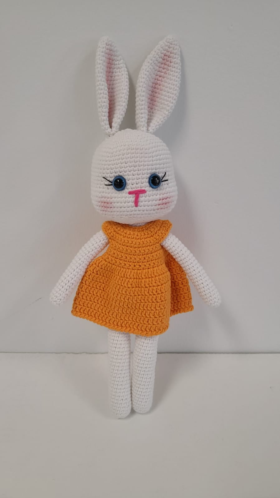 Handmade Amigurumi Rabbit Toy Buddy Bunny Easter Bunny Doll For Kids Unicex – Orange Rabbit 2- 4.72 inches