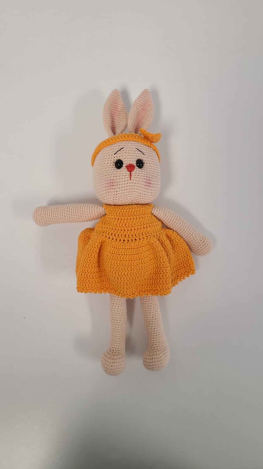 Handmade Amigurumi Rabbit Toy Buddy Bunny Easter Bunny Doll For Kids Unicex – Orange Rabbit-5.51 inches