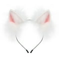 thumbnail image 1 of Handmade Animal Cat Ears Headband Furry Wolf Hairhoop Headwear for Parties and Events, 1 of 5