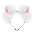 thumbnail image 1 of Handmade Animal Cat Ears Headband Furry Wolf Hairhoop Headwear for Parties and Events, 1 of 5