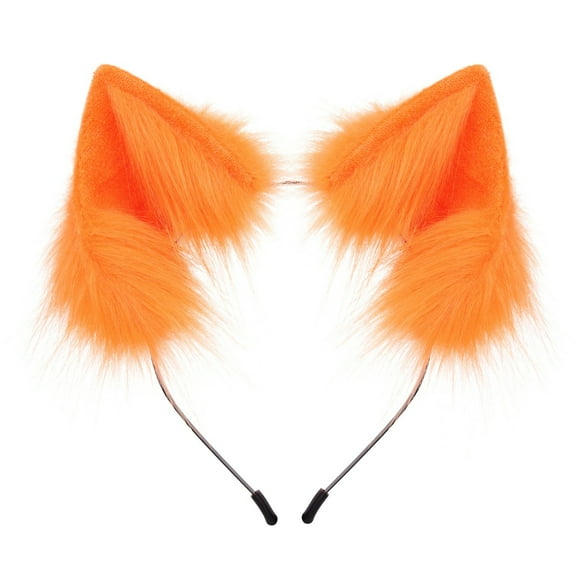 Handmade Animal Cat Ears Headband Furry Wolf Hairhoop Headwear for Events and Celebrations