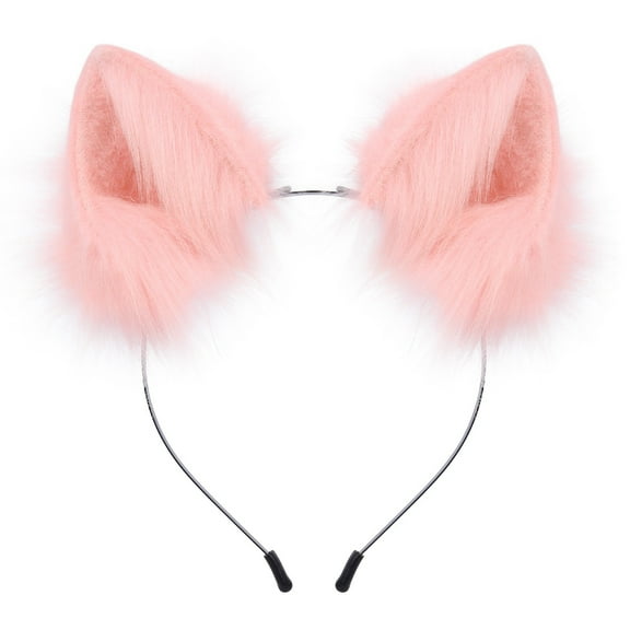 Handmade Animal Cat Ears Headband Furry Wolf Hairhoop Party Festival Accessory