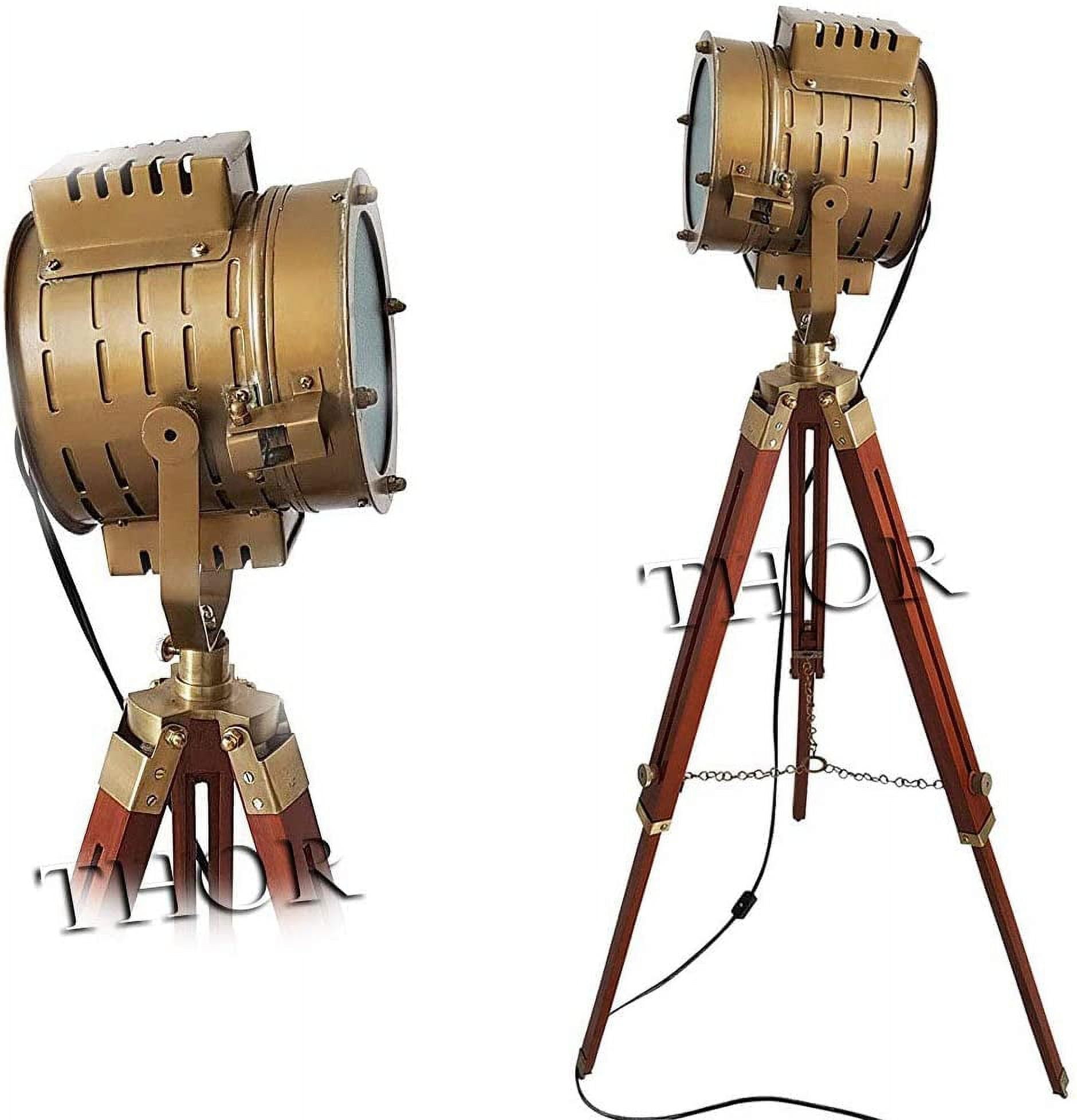 Handmade Antique Floor lamp W/Tripod Nautical searchlight Home & Office Decor