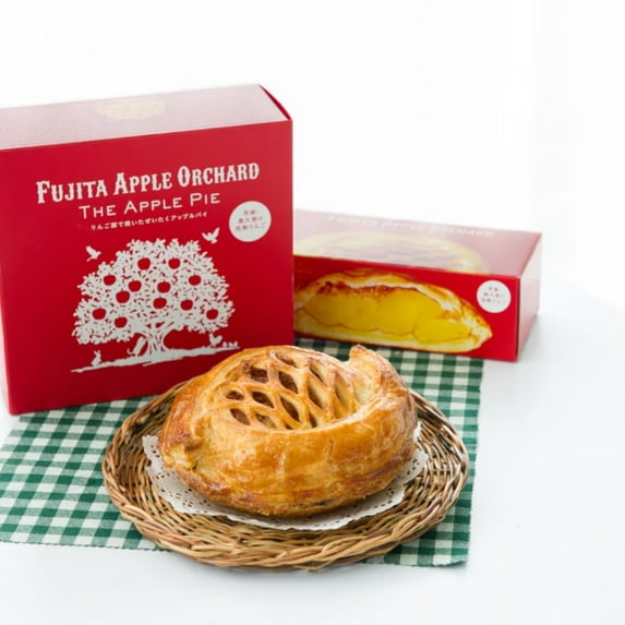 Handmade Apple Pie by Fujita Kanko Apple Orchard, Ibaraki Japan (Whole Size 18cm) - Kurumira Shop