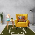 thumbnail image 1 of Handmade Area Rug, Green Carpet 11x11, Living room, Bedroom, Tufted Rugs, Geometric Design, 1 of 9