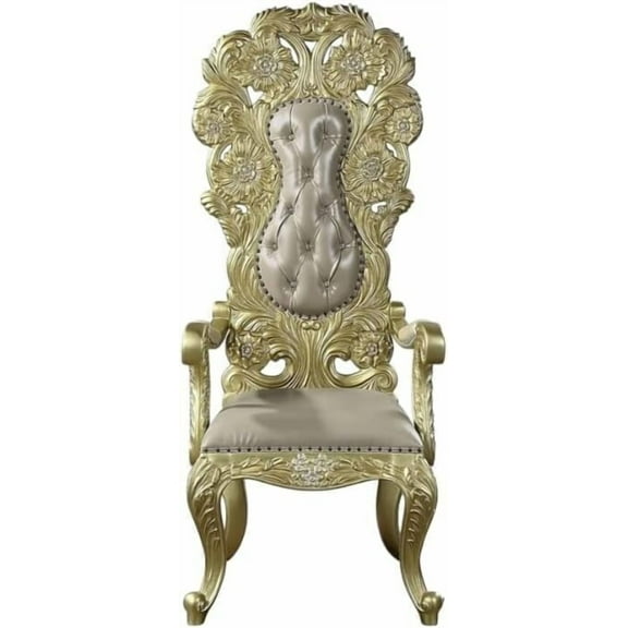 Handmade Arm Chair - Gold Finish: Elegant Seating Redefined.