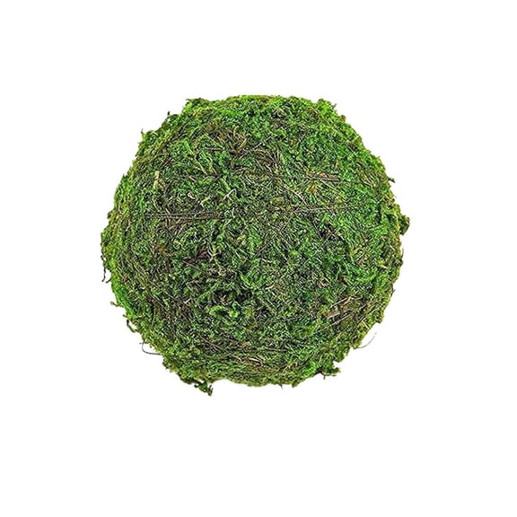 Handmade Artificial Moss Balls for Vase Fillers and Home Decor Set of 3 Green Decorative Moss Balls
