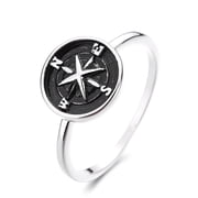 Handmade Artisan Sterling Silver Compass Ring