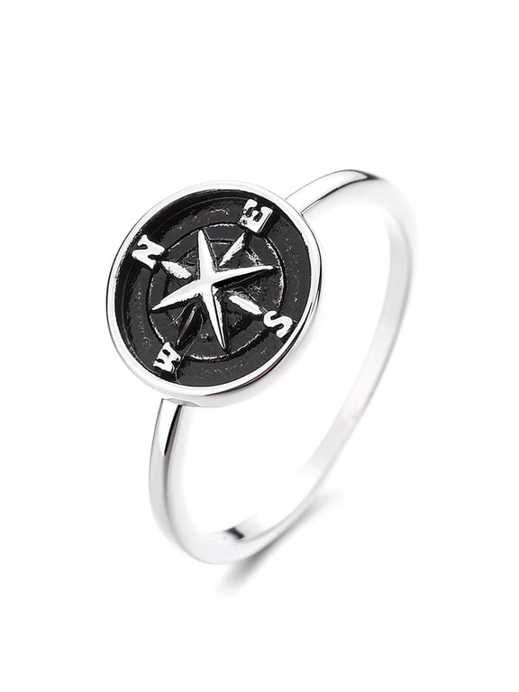 Handmade Artisan Sterling Silver Compass Ring