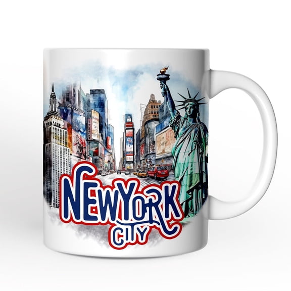 Handmade Artistic New York City Mug