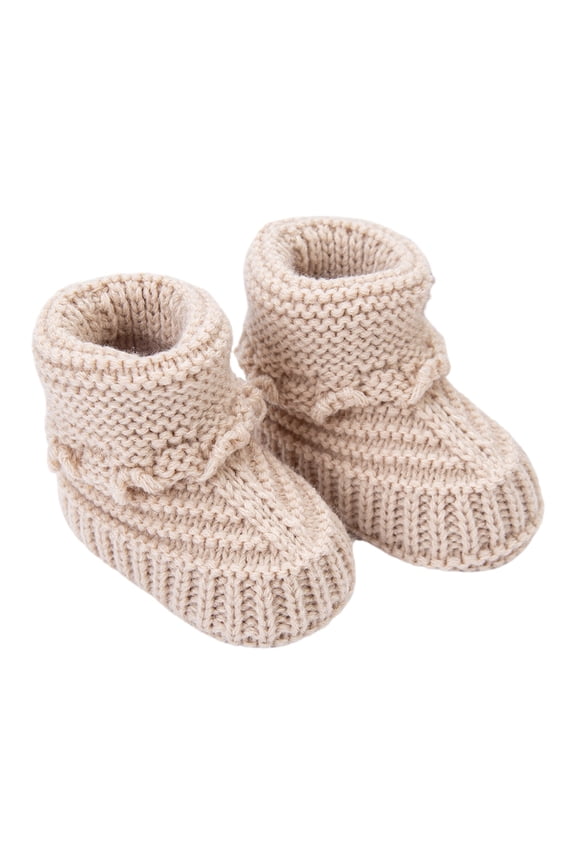 Handmade Baby Booties Warm Knit First Walkers Shoes Elegant Knit Baby Booties Easy Carry Shoes for Toddler & Infants