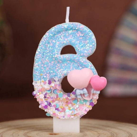 Handmade Balloon Number Birthday Candles 0-9 for Cake Decor