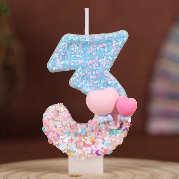 Handmade Balloon Number Birthday Candles 0-9 for Cake Topper Decor