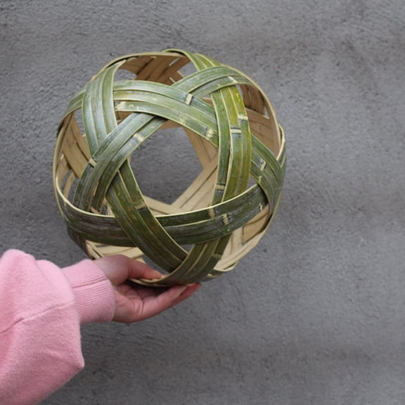 Handmade Bamboo Cuju Ball Woven Toy Ancient Chinese Football Prop Craft Ornament Traditional Ethnic Decor