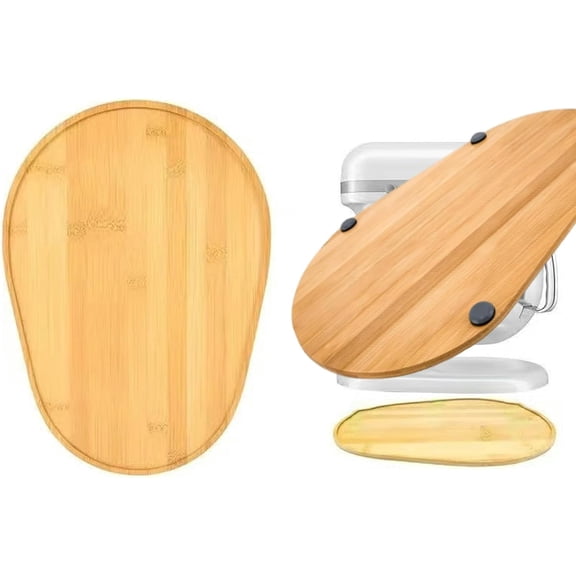 Handmade Bamboo Mixer Mobile Tray, Waterproof, Anti-Slip, Bamboo Sliding Board for Kitchen Mixer, Mixer Slider Mat for Kitchen Stand Mixer, Kitchen Stand Mixer Accessories, Bamboo Blender Slider