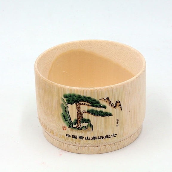 Handmade Bamboo Rice Bowl Japanese Style Natural Tableware Eco Friendly Untreated Wooden Bowl for Home Kitchen Use