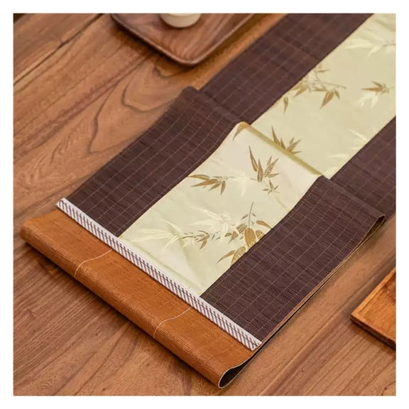 Handmade Bamboo Table Runner, Japanese Style Tea Table Mat, Washable Placemats Tea Mats, Tablecloth with Coffee Table Decor, for Dining Table Kitchen Tea House
