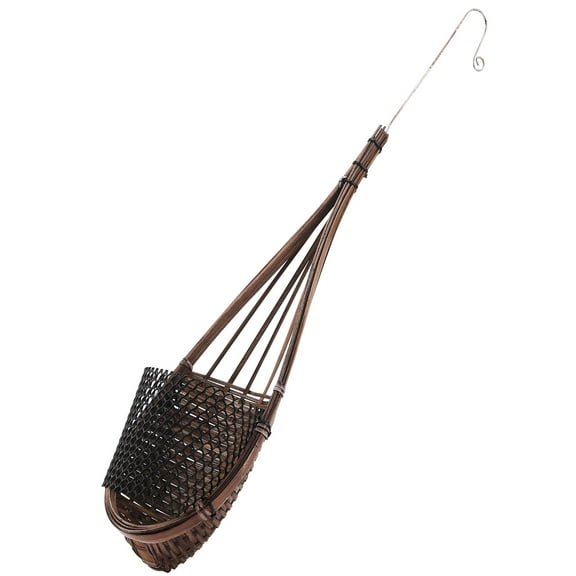 Handmade Bamboo Woven Hanging Orchid Basket for Trellis Gazebo Indoor Outdoor Bienvenido