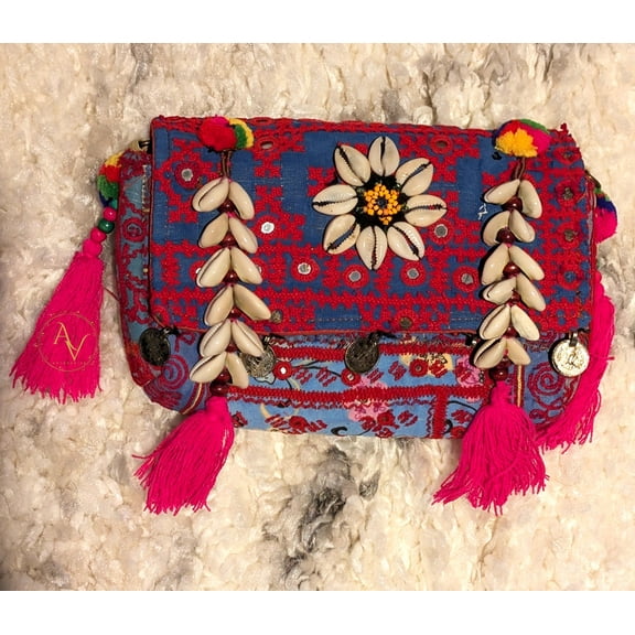 Handmade Banjara embroidery patch sling crossbody bag, ethnic crossbody bag, anniversary bag, Boho Bag, gift item, gift for her, bags