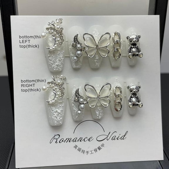 Handmade Baroque Wear Nail New Mid-length Manicure