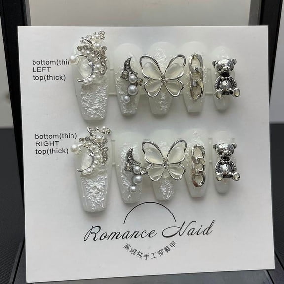 Handmade Baroque Wear Nail New Mid-length Manicure