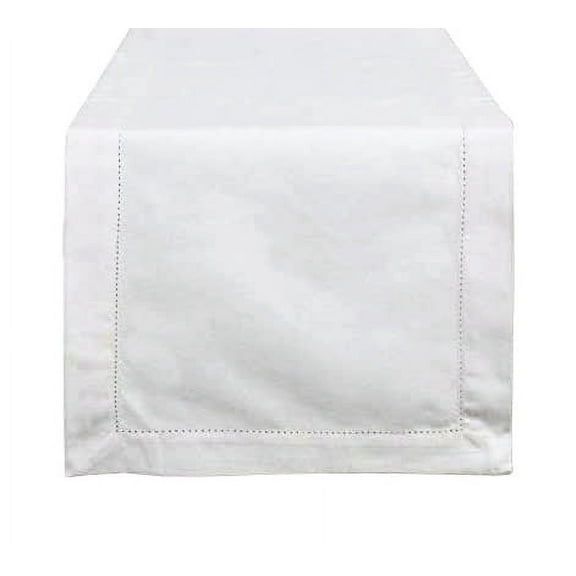 Handmade Basic Hemstitch Border 100% Linen (16"x54" Table Runner)