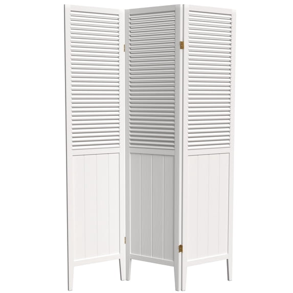White Ruffle Divider Bed Bath & Beyond Handmade 70-inch 3-Panel White Room Divider with ...