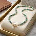 thumbnail image 1 of Handmade Beaded Necklace, natural stone and Beads Necklace for Women, Versatile Layering Accessory for Daily Wear and Gifting (A), 1 of 8
