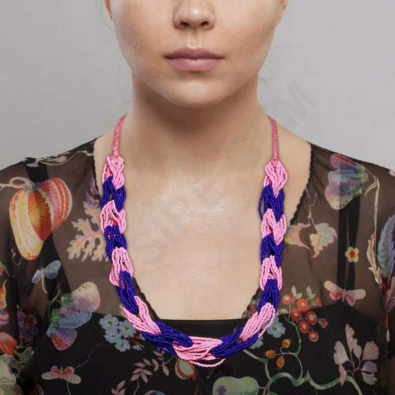 Handmade Beaded Paparazzi Seed Bead Bohemian Boho Beaded Necklace FNC1003