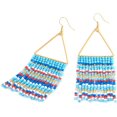 thumbnail image 1 of Handmade Beaded Tassel Earrings - Statement Seed Bead Earrings, Boho Beaded Fringe Drop Earrings for Women, 1 of 7